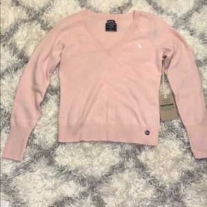 Baby pink Abercrombie and Fitch cashmere sweater